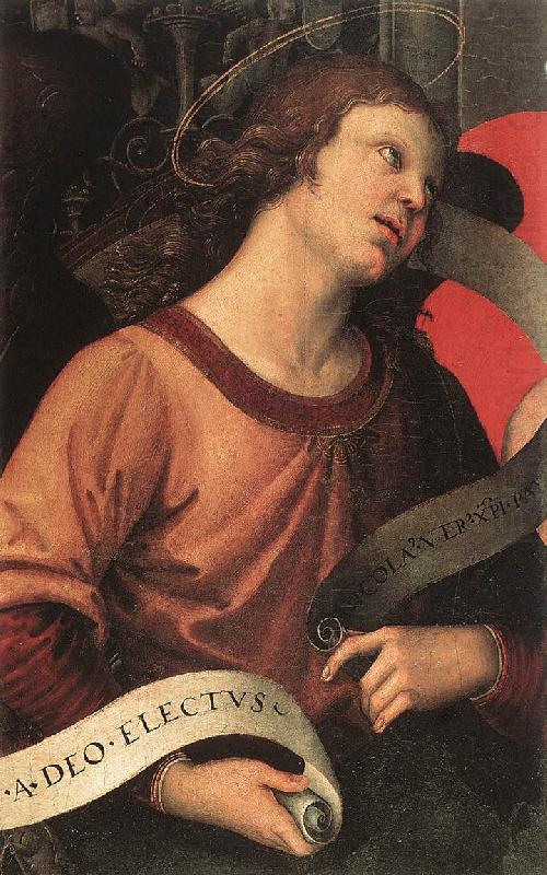 RAFFAELLO Sanzio Angel (fragment of the Baronci Altarpiece) dg oil painting picture